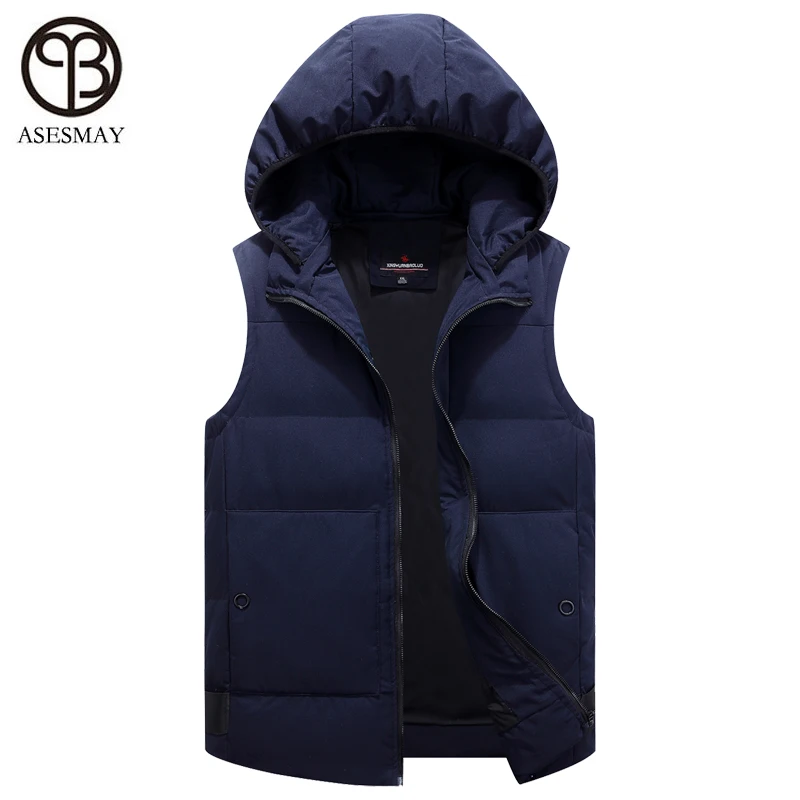 2019 брендовая мужская куртка жилет без рукавов зимние модные повседневные пальто