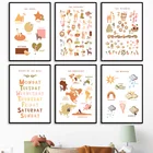 Картина на холсте в скандинавском стиле для детской комнаты