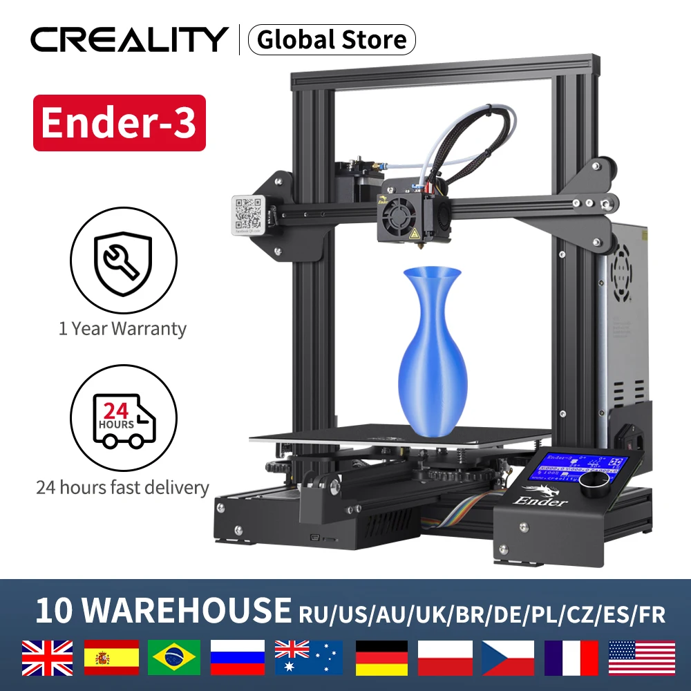 Большая распродажа CREALITY 3D Ender 3/Ender 3X принтер с открытым исходным кодом Печати