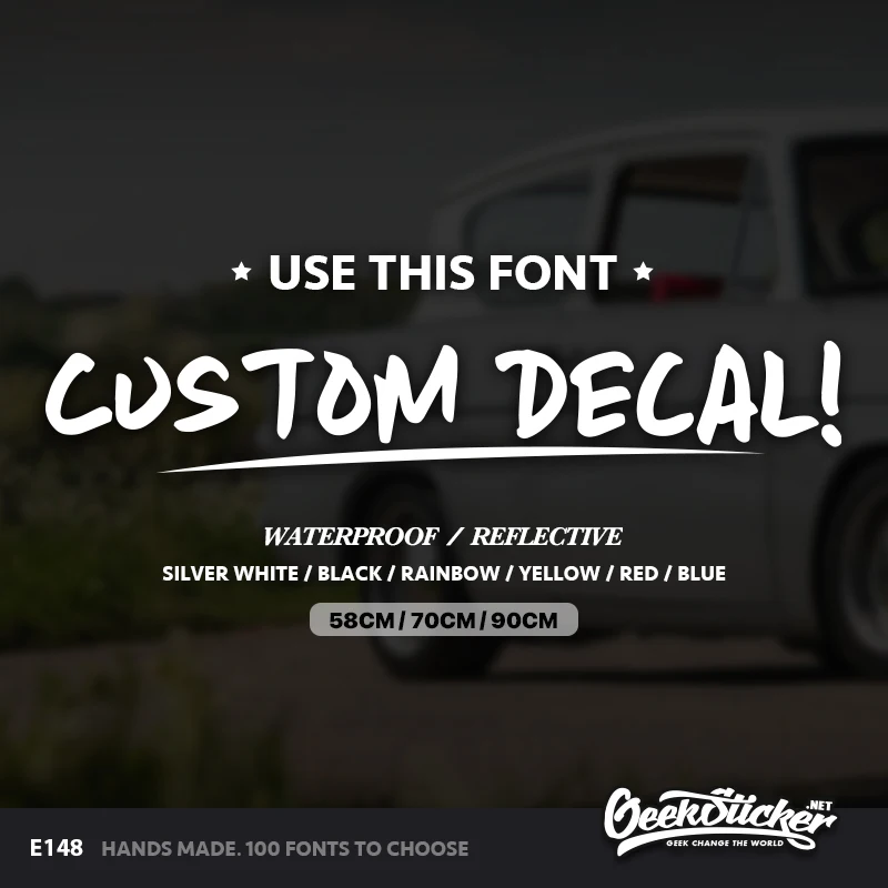 

Custom Decal Sticker For Car Text JDM Lower Life Style Waterproof Reflective Stickers For VW Jetta Golf Polo GTI Arteon Passat