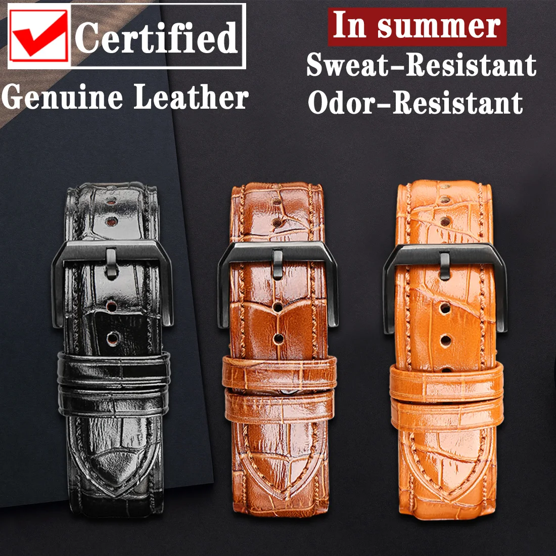 DEETLE Quick Release Watchband For Huawei Watch GT 2 Pro TISSOT Samsung Galaxy Watch Active2/3 Leather Strap Watch Accessories