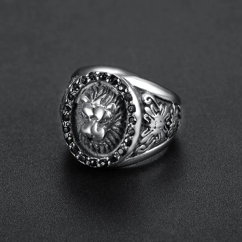 

Megin D нержавеющая сталь титан Король Лев резная фотография для мужчин женщин пара друзей подарок Модная бижутерия хип-хоп