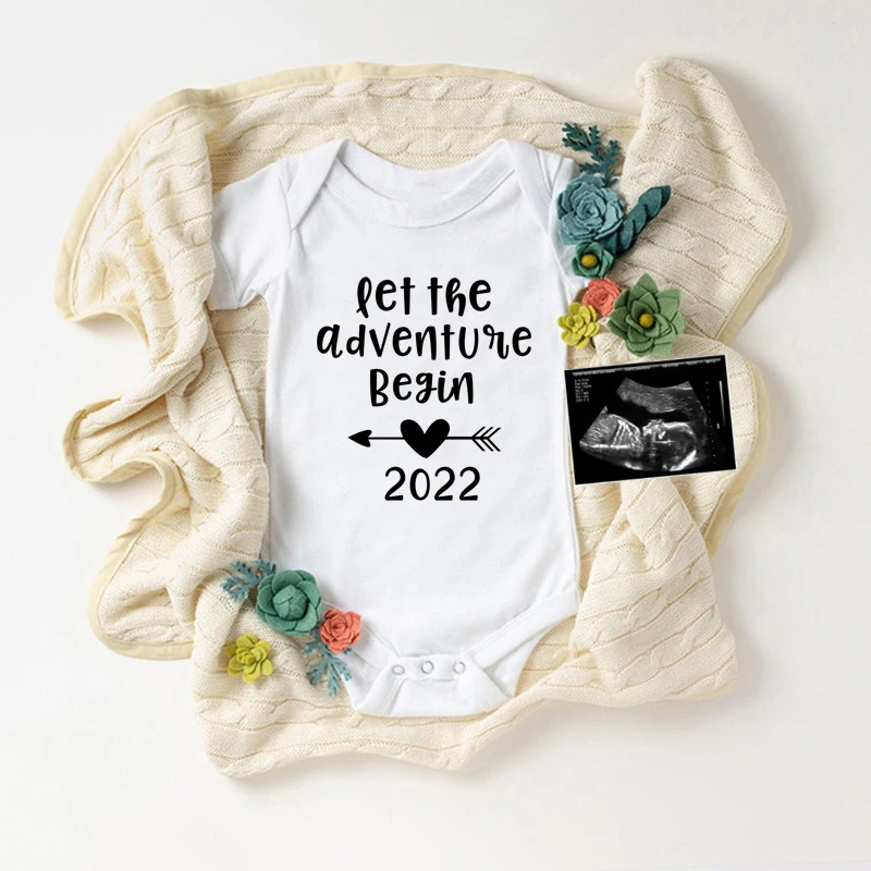 

Newborn Baby Bodysuits Short Sleeve Girls Boys Onesies Let The Adventure Begin 2022 Baby Romper Soft Cotton Clothes Outfits