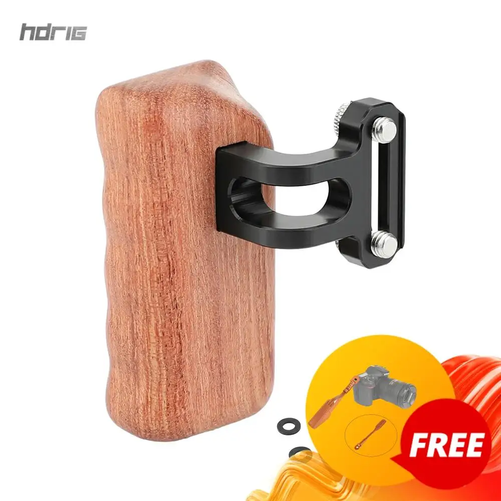HDRiG деревянная рукоятка с 1/4 винтами соединение для DSLR камеры клетка Rig монитор |