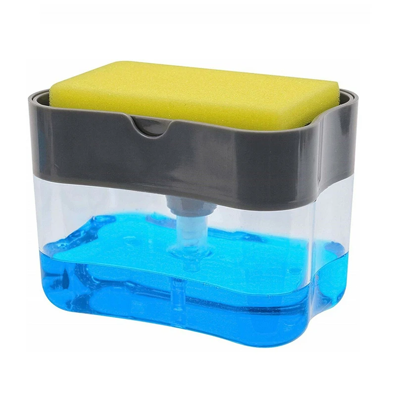 

Soap Pump Soap Dispenser Pump Washing Bathroom Toilet Kitchen Home Hand Push Sponge Holder Water Resistant Portable