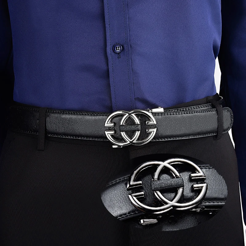 

Enron High Quality Men's Fashion Designer Belts Genuine Leather Luxury Women's Belt Automatic Buckle Brand Business Belts