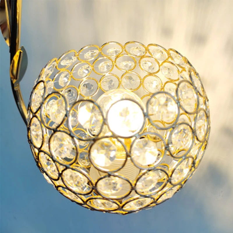 

Crystal creative modern simple wall living room decoration led wall lamp