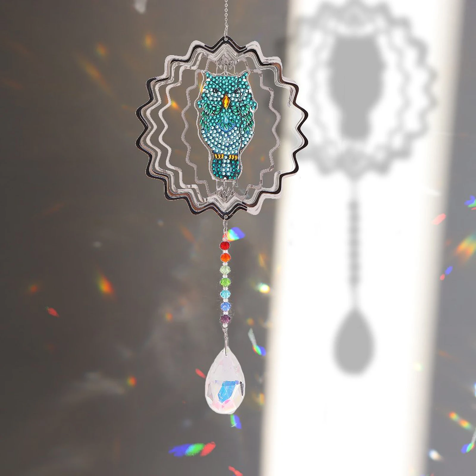 

DIY 5D Diamond Painting Crystal Jewelry Diamond Painting Self-made Window Wind Chime Pendant Decor for Home Mosaic Craft Gift