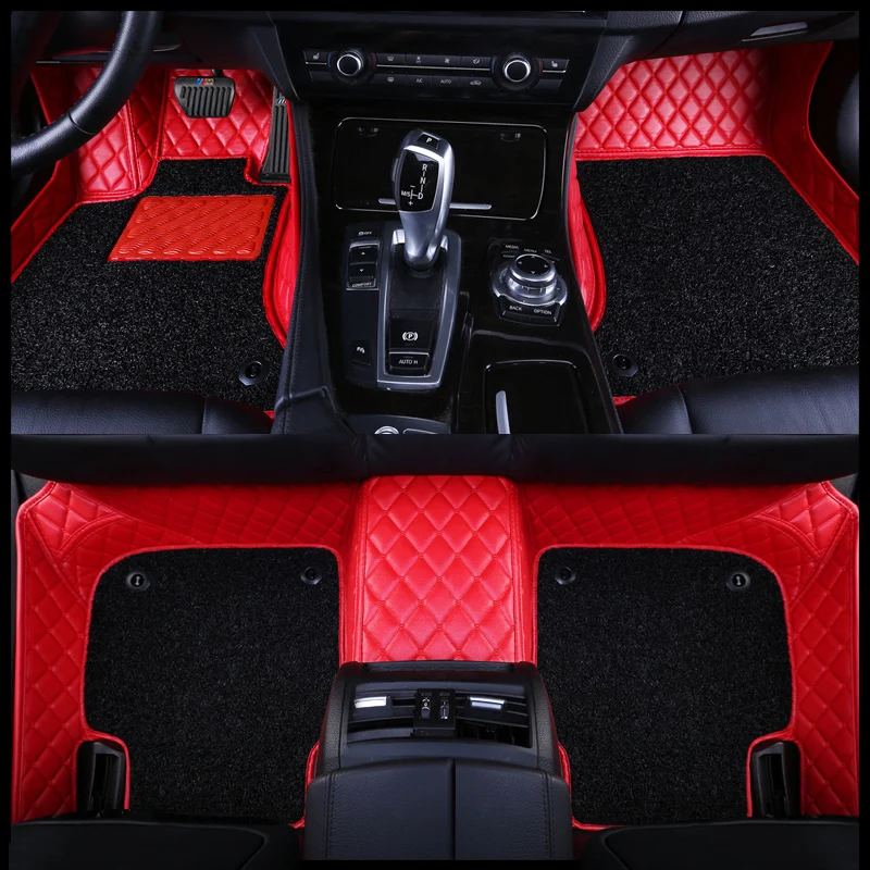 

Custom Fit Car Floor Mats accessories interior ECO Leather For Specific Car Full Set Logo (Left and Rigt Hand Drive )