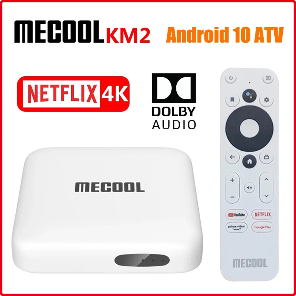 

MECOOL KM2 Netflixs TV BOX Amlogic S905X2 Android 10 Smart TV BOX DDR4 2GB 8GB SPDIF IPTV Prime Video Control 4K TV Receivers