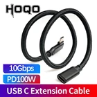 Кабель-удлинитель usb type-c (штекер-гнездо), 4k60 Гц, 100 Вт, 90 градусов, 3 м, 5 м, 1 м