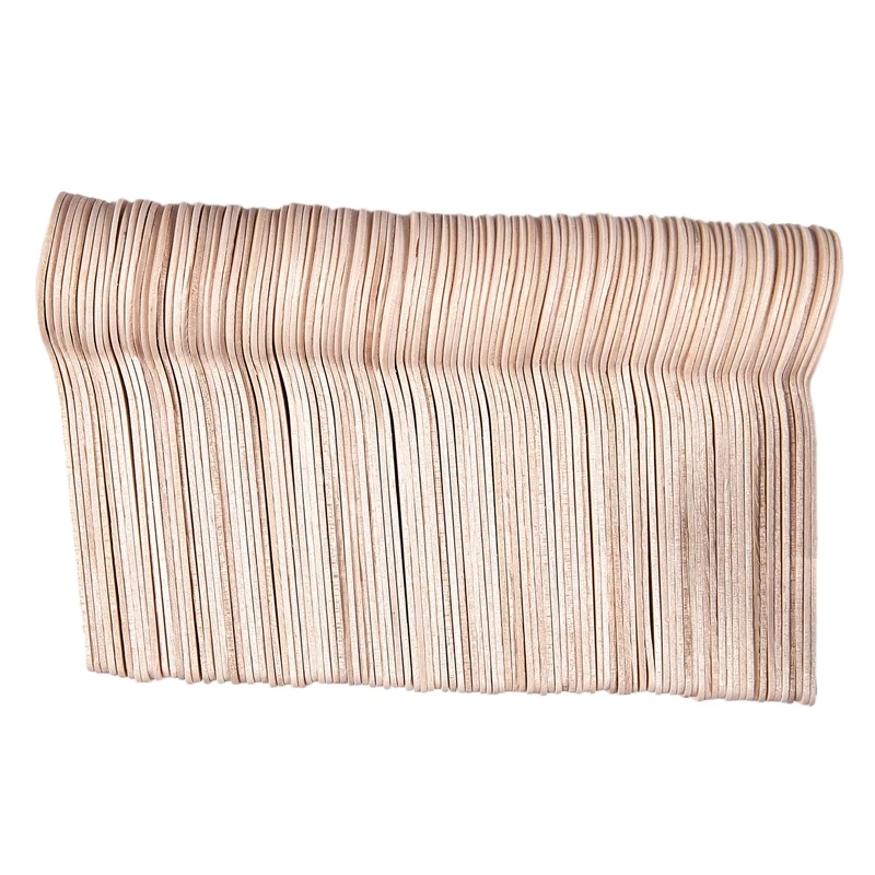 100 шт одноразовая деревянная ложка мини для мороженого Западная десертная