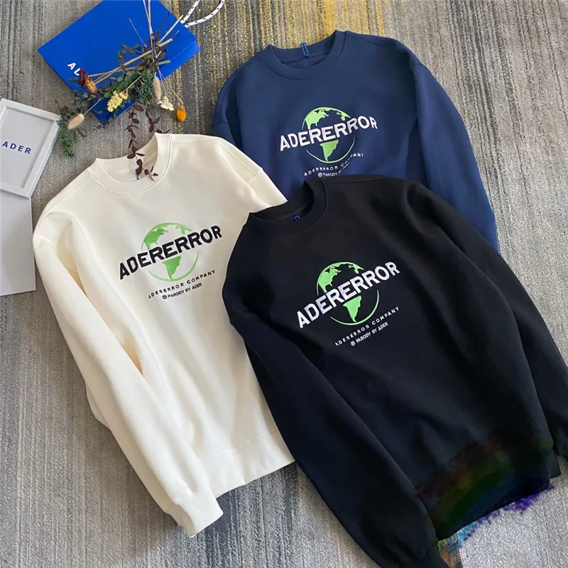 

Embroidered Earth Logo Adererror Hoodie Men Women Ader Error Green Sweatshirts 1:1 High Quality Hoodies