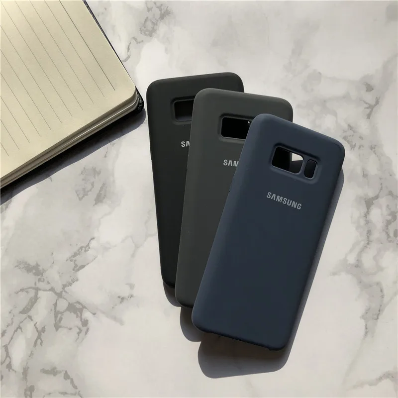 Оригинальный Samsung Galaxy S8 Plus жидкий силиконовый чехол шелковистый мягкий на ощупь