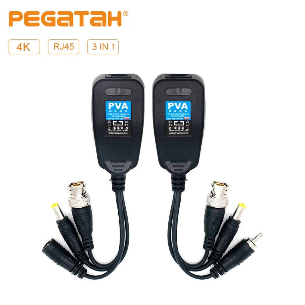 8 Мп BNC cctv кабель oaxial video balun rj45 hd пассивный 1080p витая пара 3 в 1 коаксиальные