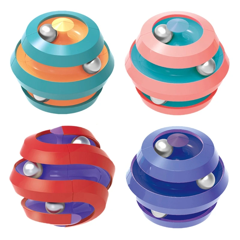 

Gyroscope Toy Finger Spinner Cube Puzzle Interactive Playsets Education Toy Spinning Tops for Anxiety Relief Autism Gift