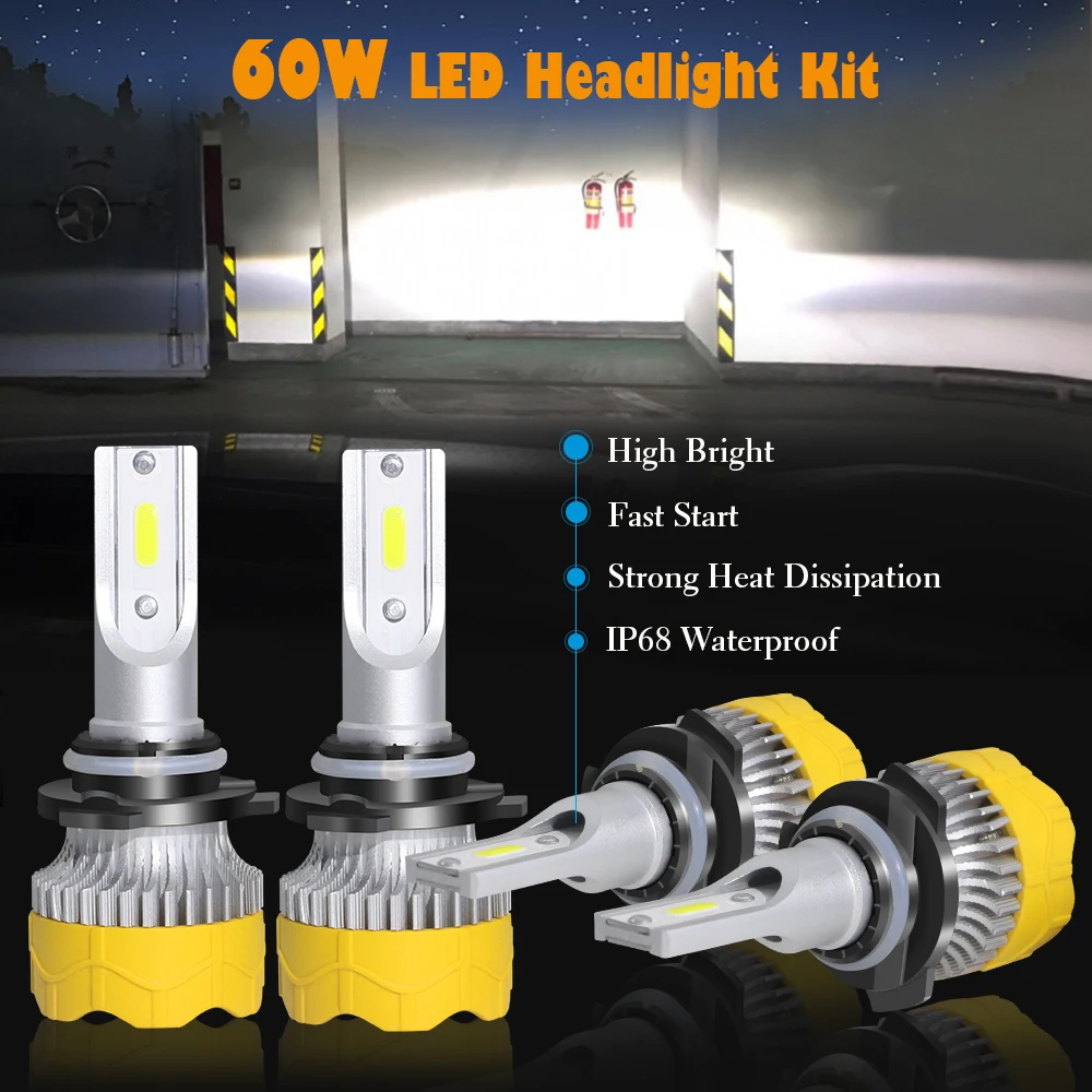 Buildreamen2 4 х автомобилей головной светильник с дальним светом + ближнего и дальнего