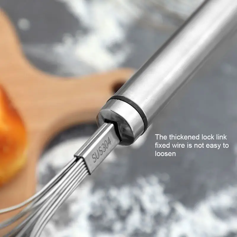 

Stainless Steel Wire Whisk Manual Egg Beater Blender Milk Cream Butter Beater Kitchen Baking Cooking Utensils Accessiores