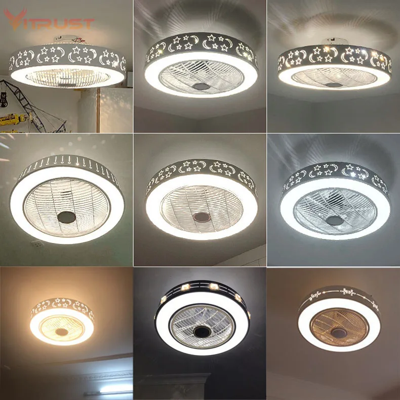 Модный минималистичный потолочный вентилятор с лампой домашний светильник