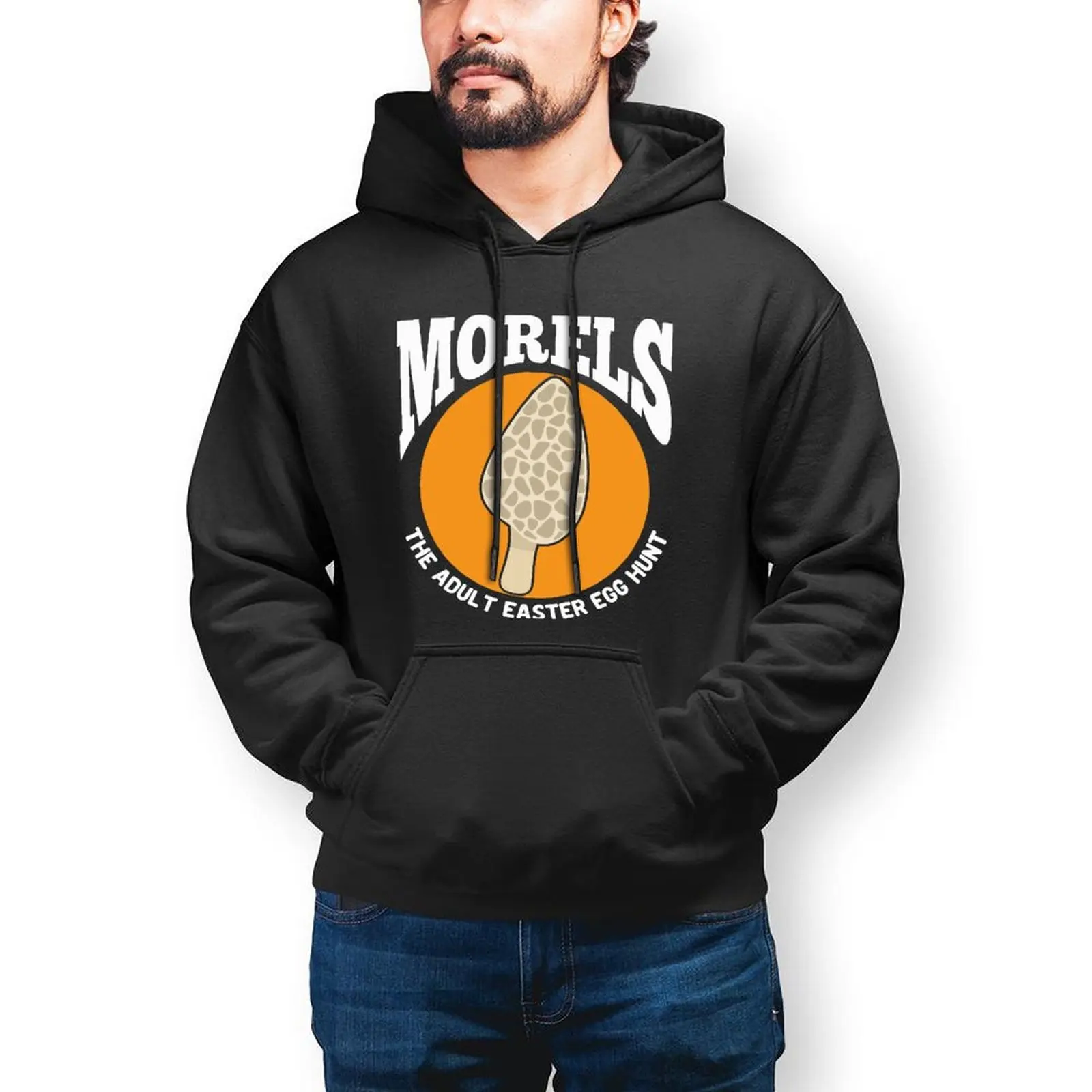 

Morel Hoodie Outdoor Winter Hoodies Fashion Long Sleeve Cotton Pullover Hoodie Men XL