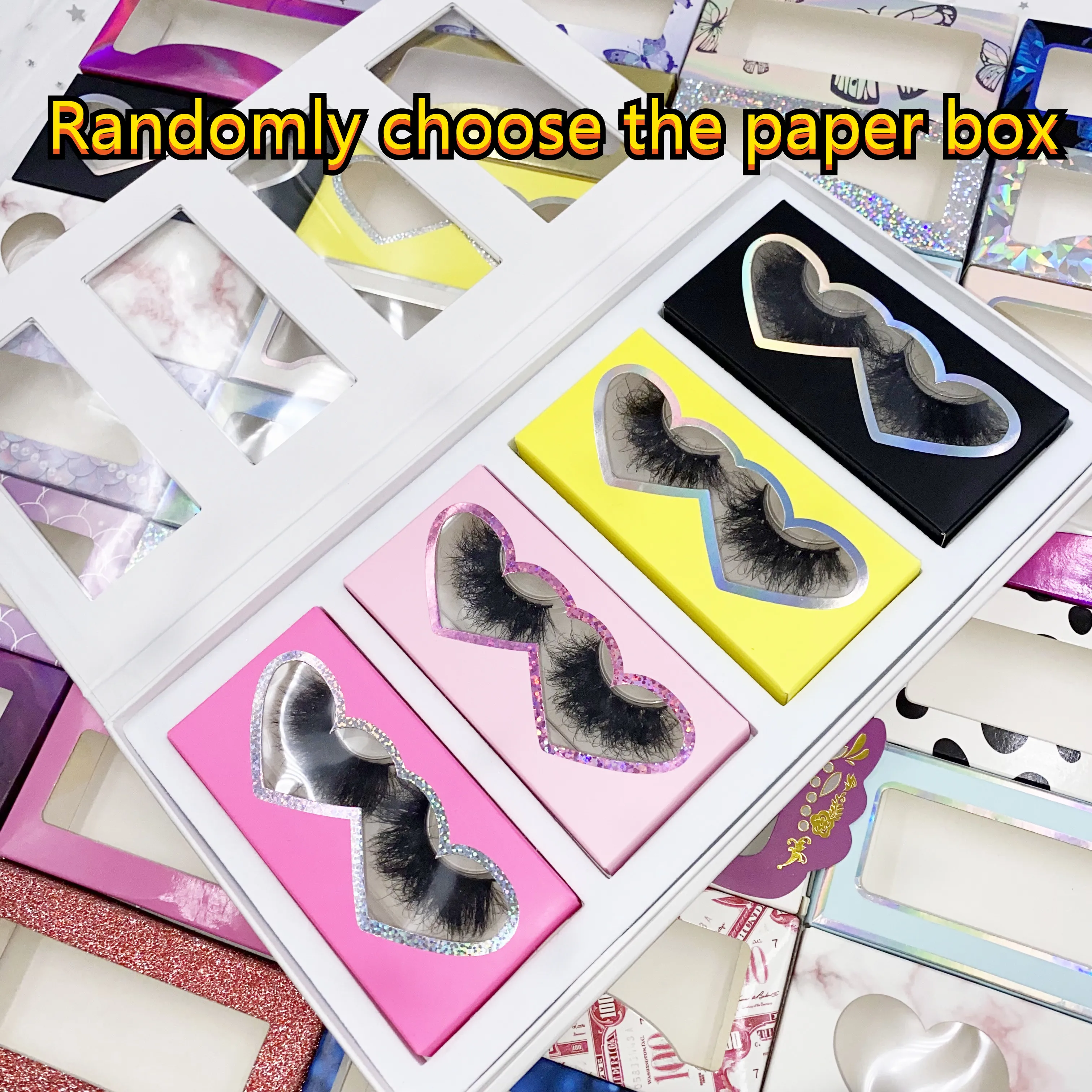 Оптовая продажа искусственные ресницы с четырьмя бумажными чехлами пустая