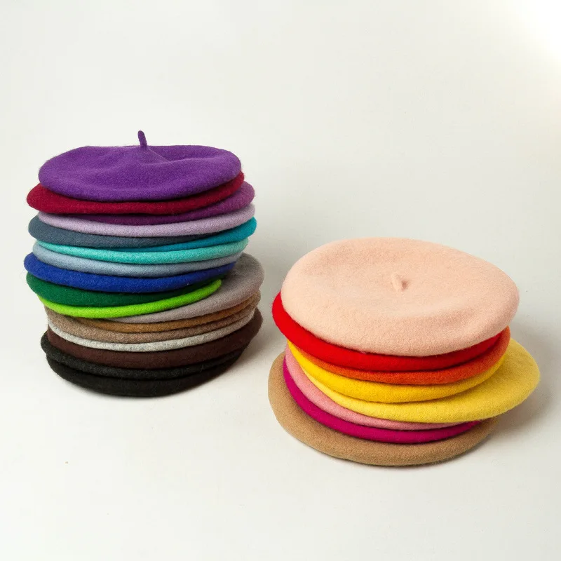 Корейский детский изысканный высококачественный шерстяной берет художника