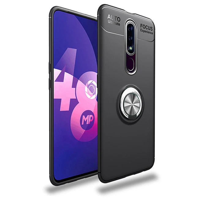 Black and silver 3,1 Plus чехол для Nokia 6,1 Shell 5,1 Plus с магнитным кольцом на палец держатель для телефона задняя крышка для Nokia 7,1 Coque - Цвет: Black and silver