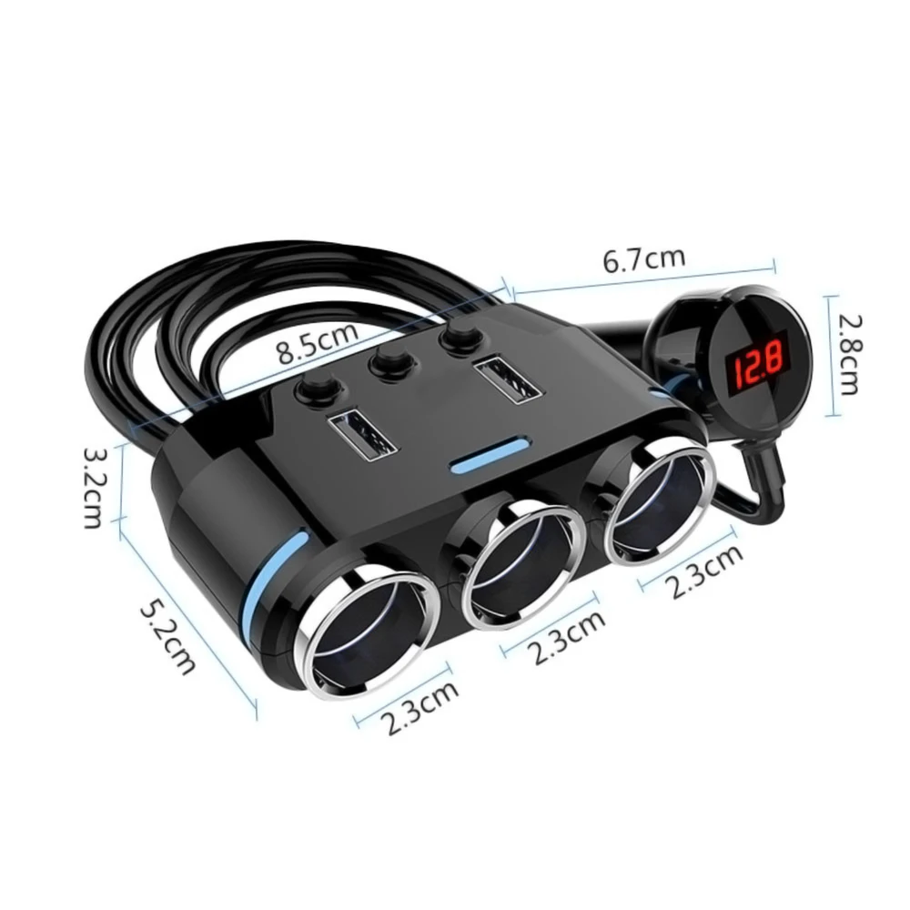 12 в 24 розетка для автомобильного прикуривателя сплиттер штепсельная вилка LED USB