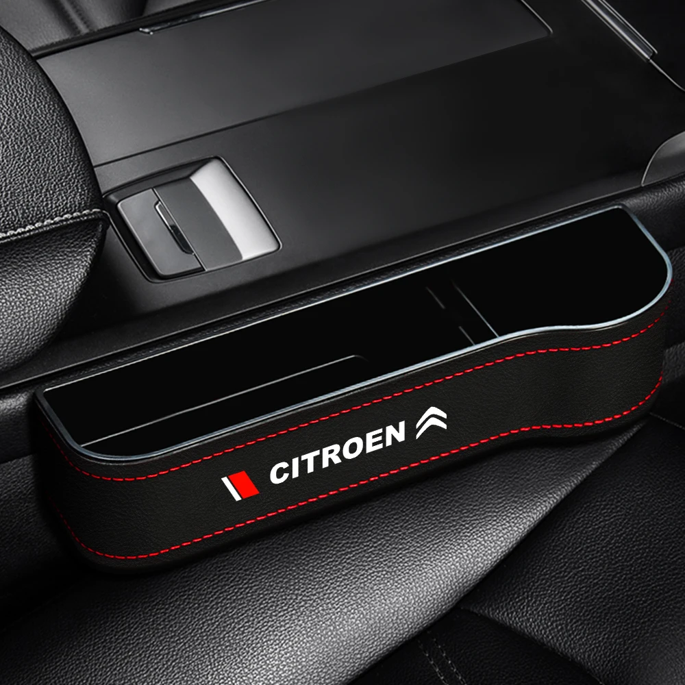 

2 Pcs Car Seat Gap Storage Box Seat Pocket Storage Bag Card Holder Mobile Phone Bag for Citroen C6 C5 C8 DS Auto Accessories