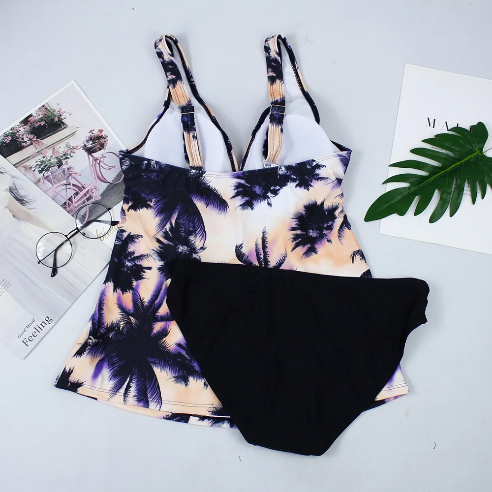 2020 г. винтажный принт бикини с подкладкой купальники для женщин купальник из двух