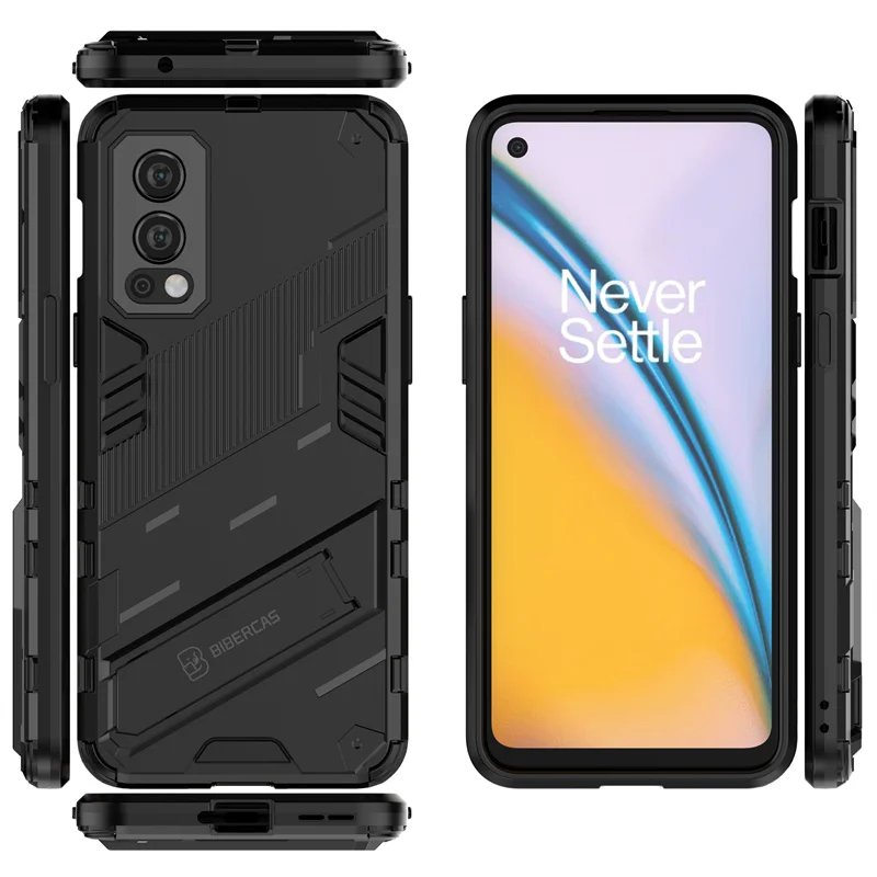 For Cover Oneplus Nord 2 Case For Oneplus Nord 2 Capas Bumper PC Bumper Kickstand Back Cover For Oneplus Nord N200 2 5G Fundas