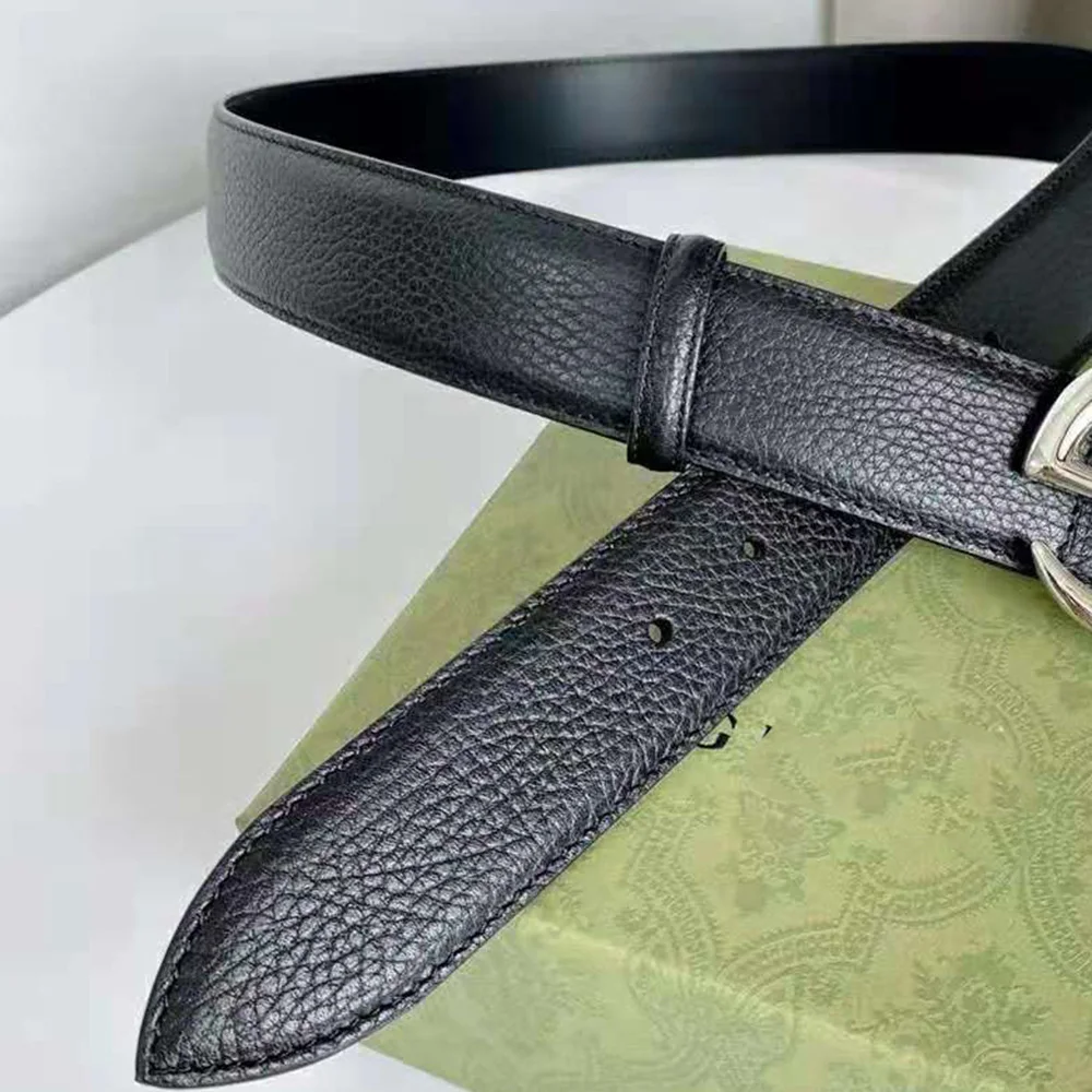 

Top Imported Leather Luxury Brand Fashion Designer For Men 40mm G Black Belt 1:1 Copy Belt For Jeans Waistband Original Box