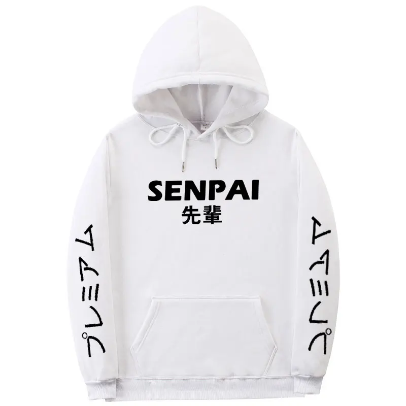 White MS432 Модная японская уличная одежда SENPAI, толстовка с капюшоном, несколько цветов, мужские и женские толстовки, пуловер, sudadera hombre - Цвет: White MS432