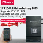14s bms 54 в 100A lipo Поддержка bluetooth Активный эквалайзер литий-ионный аккумулятор pcb защита от перезарядки и сброса 18650 pcm