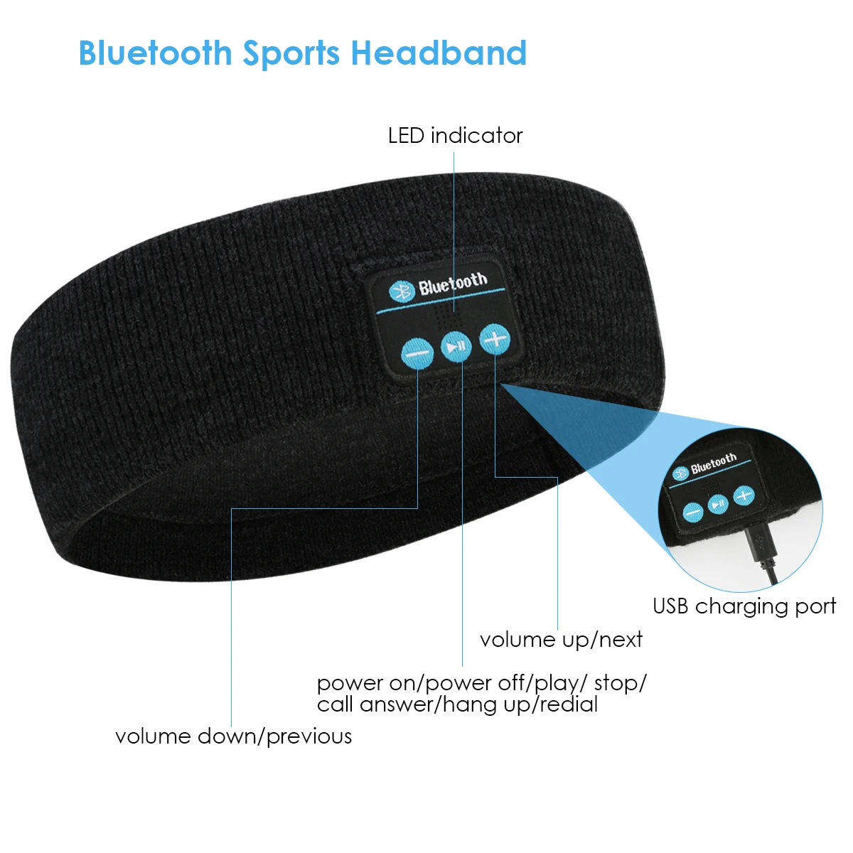 Беспроводная Bluetooth-гарнитура Bluetooth 5 0 тонкая мягкая эластичная Удобная