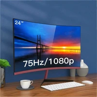 eweadn 24 inch led lcd monitor curved screen gaming 1080p desktop monitor high definition picture quality ultra wide angle