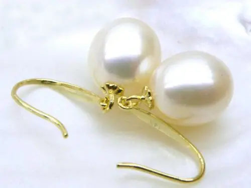 

Selling new 10-12MM AAA PERFECT south sea pearl earrings jewerly