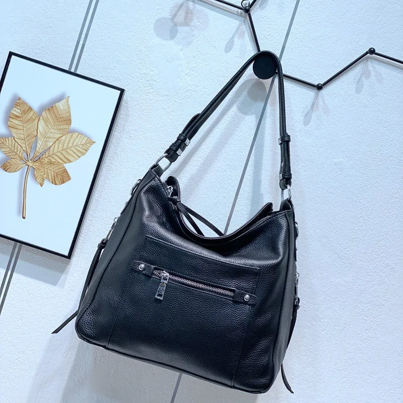 Genuine leather handbags 2021 new tote bag large-capacity luxury natural leather ladies messenger shoulder bag