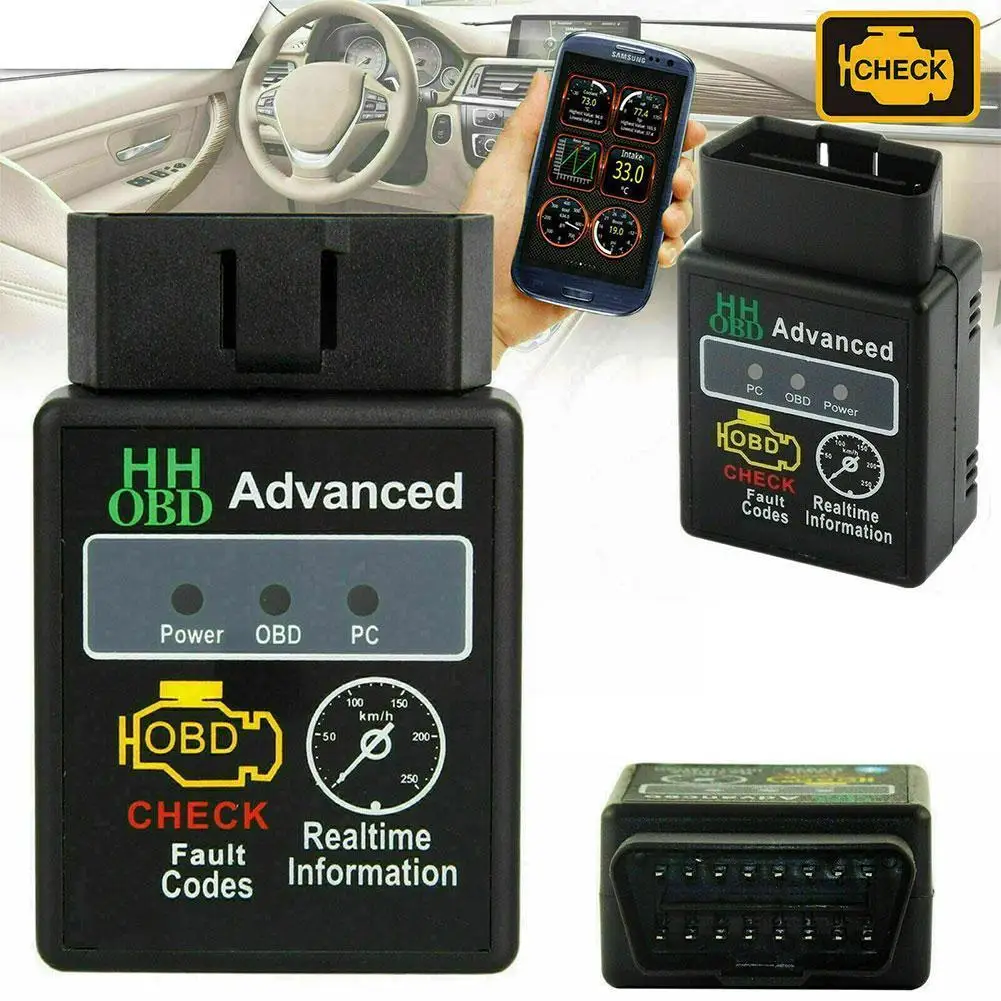 Диагностический инструмент Hhobd Elm327 V2.1 V1.5 Bluetooth Супер Мини Elm 327 Obd2 Can-bus сканер Hh Obd