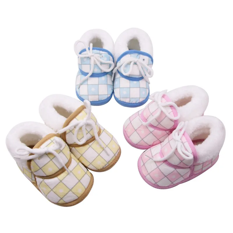 Cute Baby Shoes Spring Warm Soft Retro Printing Cotton Padded Infant Boys Girls Boots 6-12M 5 Styles | Мать и ребенок