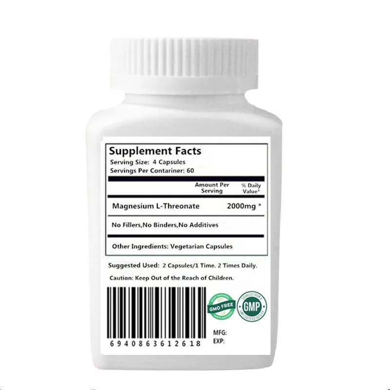 Магний L треонат (Magtein) биодоступная форма 2000 мг 100 капсул|Блестки для тела| |