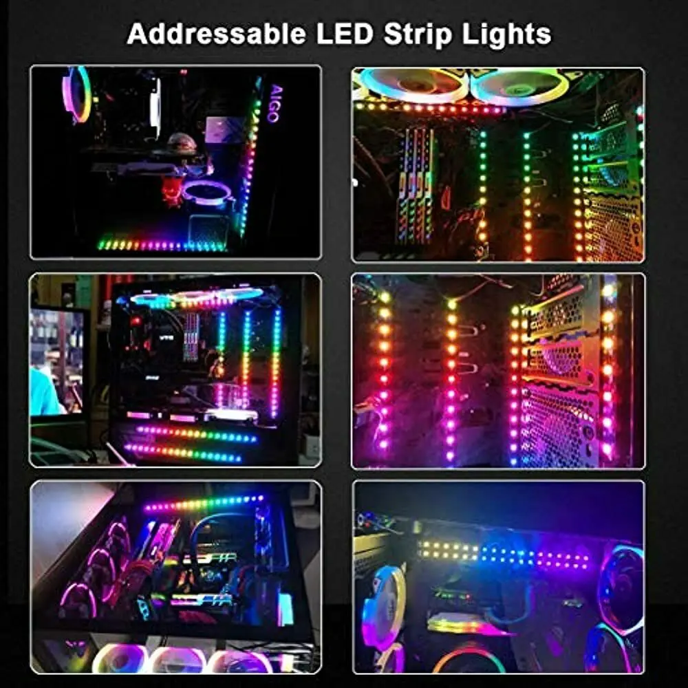 Магнитные адресуемые WS2812B постоянного тока 5 в RGB 3-контактные светодиодные