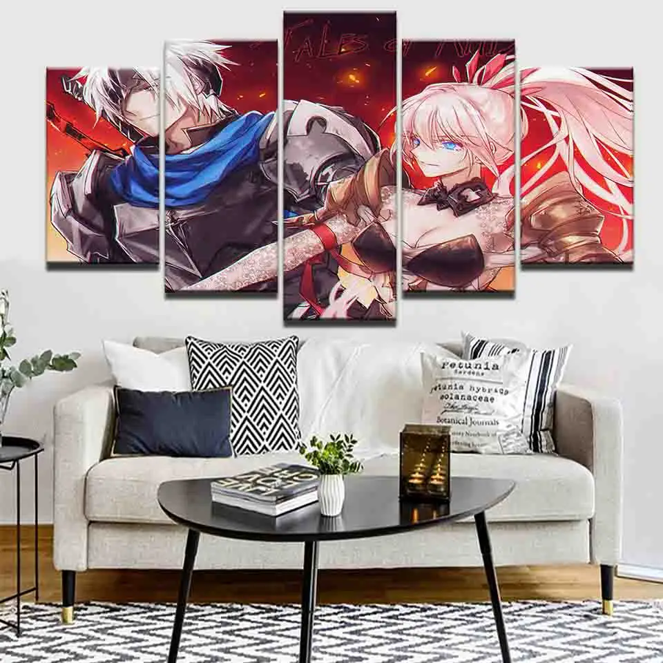 

Modular Canvas HD Printed Paintings Home Decor 5 Pieces Tales Of Arise Posters Animation Pictures Living Room Wall Art Framework