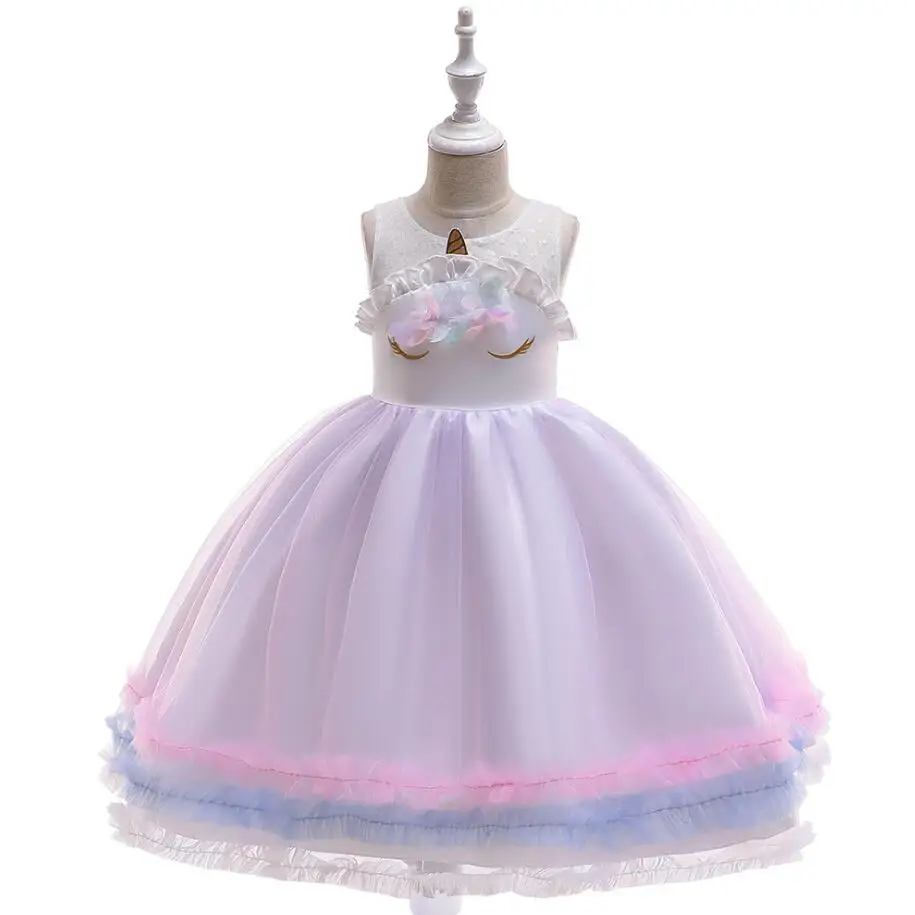 Детское платье-пачка с единорогом Радужное платье принцессы для дня рождения