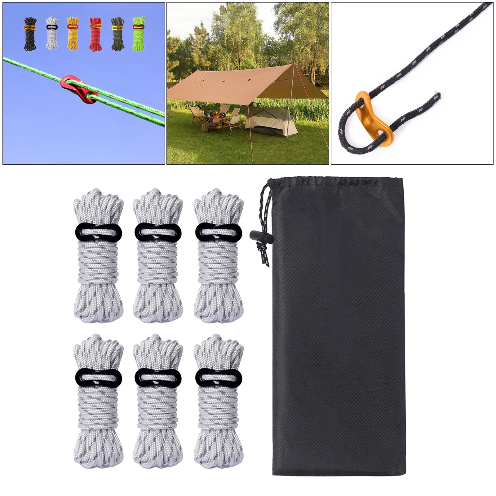 6 шт./комплект светоотражающая веревка для кемпинга | Tent Accessories