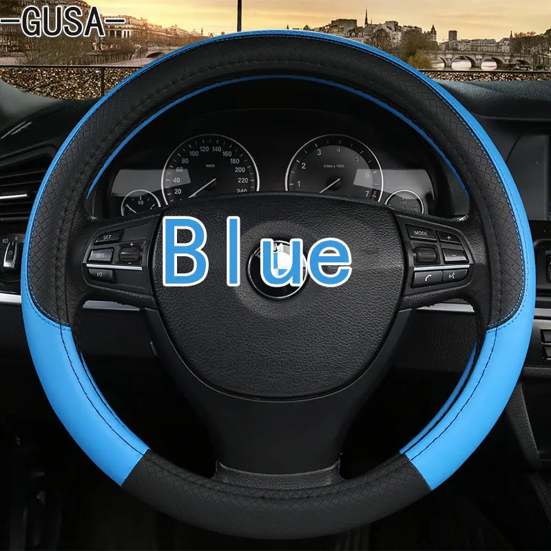 Кожаный чехол рулевого колеса автомобиля для Camry Corolla RAV4 Yaris Auris Avensis Verso Aygo