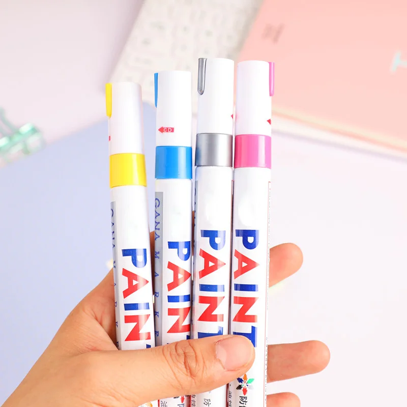 

Waterproof Paint Marker Pen Highlighter Painting Colored Pens DIY Album Coloring Graffiti JR Deals