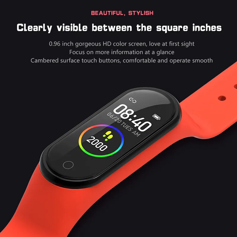 Новый M4S смарт браслет с цветным экраном спортивный фитнес трекер Охота IP67