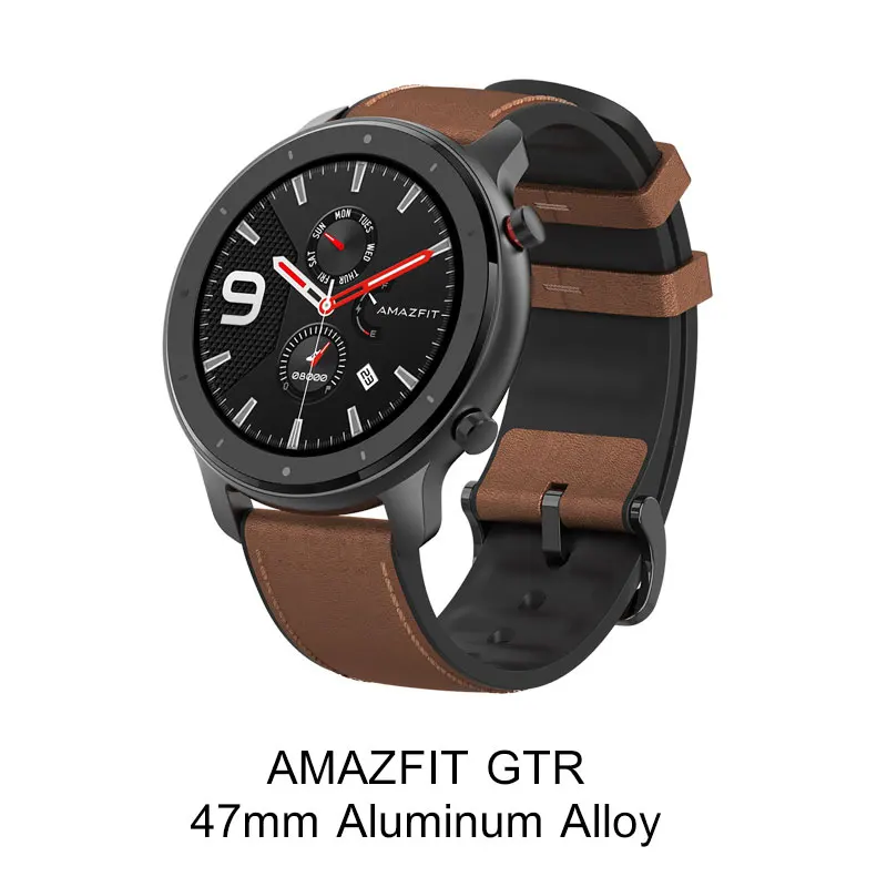 Глобальная версия Amazfit GTR 47 мм Смарт-часы Huami 5ATM водонепроницаемые Смарт-часы 24 дня батарея gps управление музыкой для Android IOS - Цвет: 47mm Aluminum Alloy