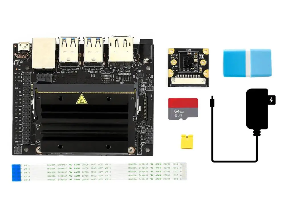 NVIDIA Jetson Nano разработчик комплект AI разработка посылка с 64 Гб Micro SD карты камера " ips дисплей источник питания